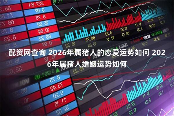 配资网查询 2026年属猪人的恋爱运势如何 2026年属猪人婚姻运势如何